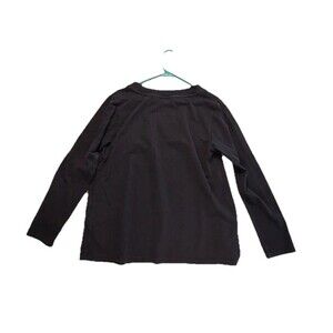 a.n.a Maternity Black V-Neck T-Shirt Women's Size XL Long Sleeve Pullover